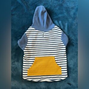 Striped Blue and Yellow Dog Hoodie